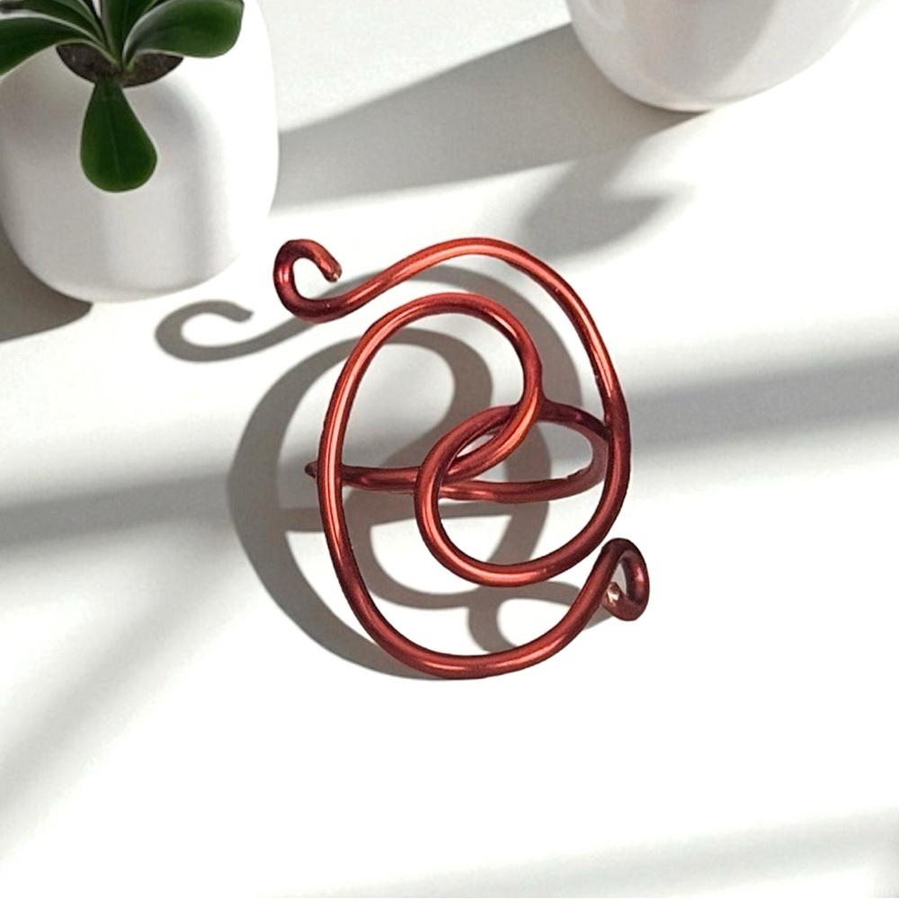 5 For $25💫Orange Wire Swirl Ring